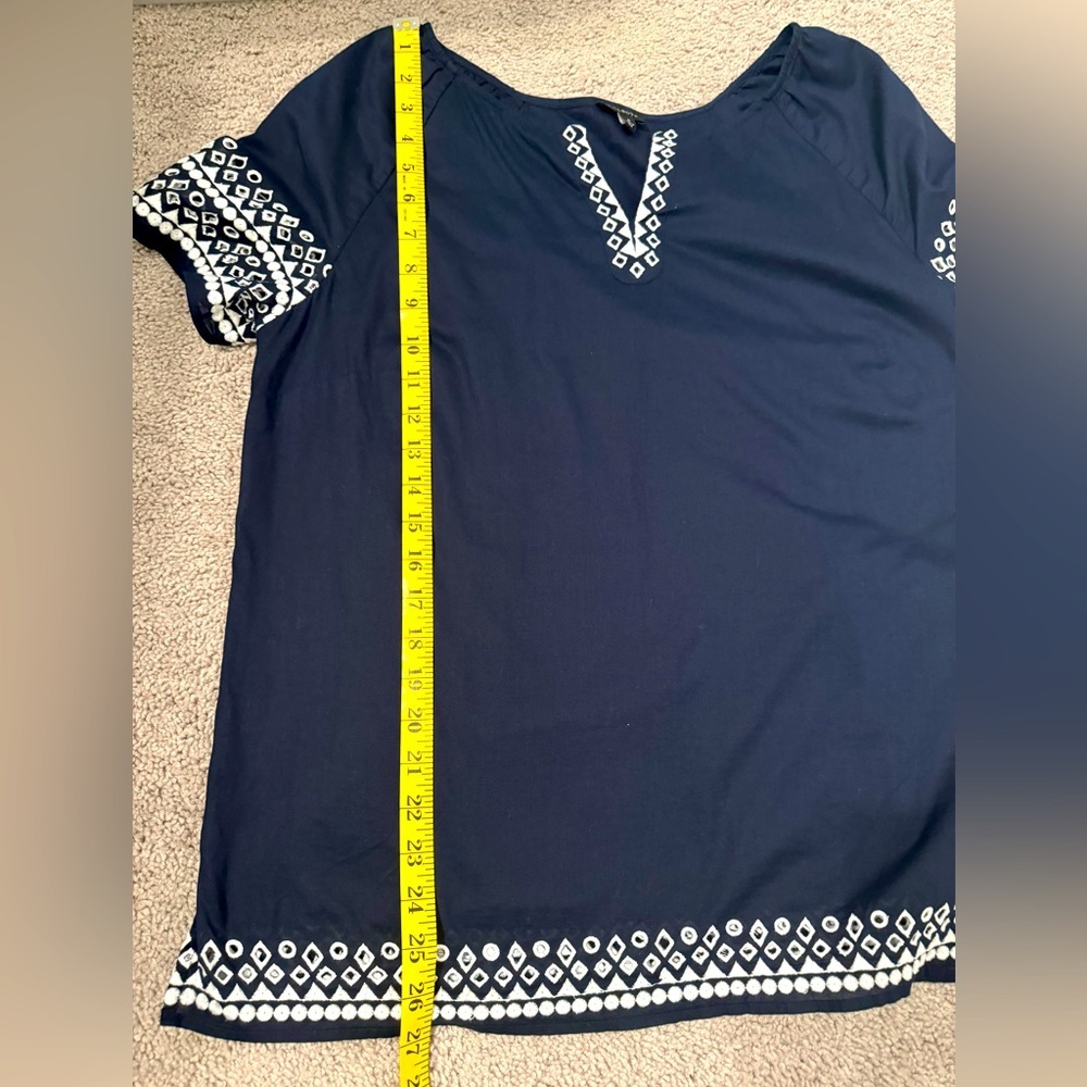 Talbots Embroidered Trim Top - Picture 7 of 7